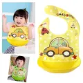 Merab Mall Baby Folding Plastic Rubber Baby Bib Napkin With Soft Tray. 