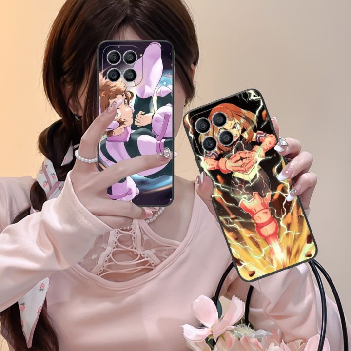 Hero Ochaco Uraraka Cell Phone Case for Huawei Honor 90 80 70 60 50 30 20 10 9 8 7 Pro C S SE Lite 5G Black Phone Cover Funda