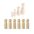 10 Pieces 65 mm Unfinished Wooden Peg Dolls Wooden & 16 Pcs People Shapes, Male&Female Decorative Wooden Doll People. 