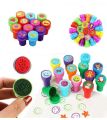 3Pcs Plastic Colorful Kids Cartoon Animal Stamp Children Custom Plastic Rubber Self Inking Stamps Toys - Multi. 