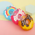 Donut Shape 350ml Silicone Drinking Bottle/water bottle Cute Portable School Kids Water Bottle with Straw /Strap New Design doughnut shape water bottles water bottles in doughnut shape. 