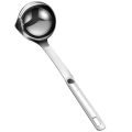 Oil Seperator Spoon, Stainless Steel Oil Filter Spoon Soup with Long Handle Oil Soup Cooking Strainer Filter Soup Ladle. 