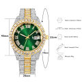 Watch Bling Hip Hop Fully Iced Out Watches Silver Gold Blue Dial Quartz Diamond Watches Men Wrist. 