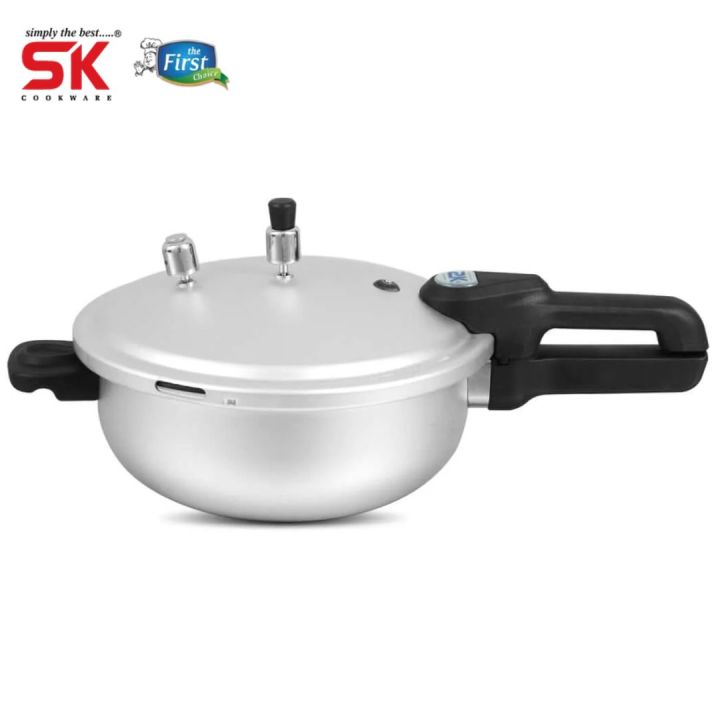 Karahi Pressure Cooker – 4L Aluminum Wok & Pressure Cooker | Heavy-Duty, High-Quality Cooking Performance – SK Emerald 2-in-1 Karahi Pressure Cooker