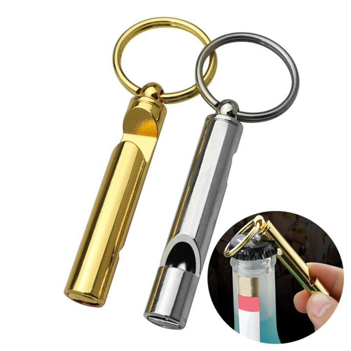 New Creative Whistle Keychain Bottle Opener Keyring Men's Classic