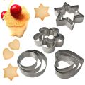 12 pcs, stainless steel cookie cutter, DIY, cookie cutter, star, heart, cutter, baking dish, new cake tool, fried egg, shaper, kitchen tool. 