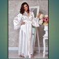 Beautiful Bridal Nighty white / Hot Sexy Silk Long Gown / Bridal Night Suit / sexy lingerie / Sleepwear / Night Dress. 