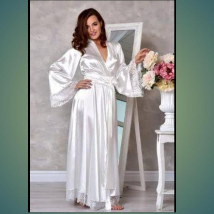 Beautiful Bridal Nighty white / Hot Sexy Silk Long Gown / Bridal Night Suit / sexy lingerie / Sleepwear / Night Dress