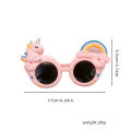 Rainbow Unicorn Kids Boys Girls Sunglasses Kids Round Colorful Rainbow UV Protect Sun Glasses Birthday Party Eyewear Accessories. 