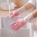 Gradient Color Waterproof Latex Gloves Women's Thin Laundry Household Cleaning Gloves Durable Kitchen. 