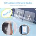 Transparent Double Sided Tape Wall Hook Wall Hanger Suction Cup Suckr Hook Double Sided Adhesive Wall Hook. 