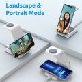 Wireless Charging Stand, GEEKERA 3 in 1 Wireless Charger Dock Station for Apple Watch 7 6 SE 5 4 3 2, Airpods 2/Pro, iPhone 13Pro Max/13 Pro/13/12/12 Pro/12 Pro Max/Qi-Certified Phones White. 