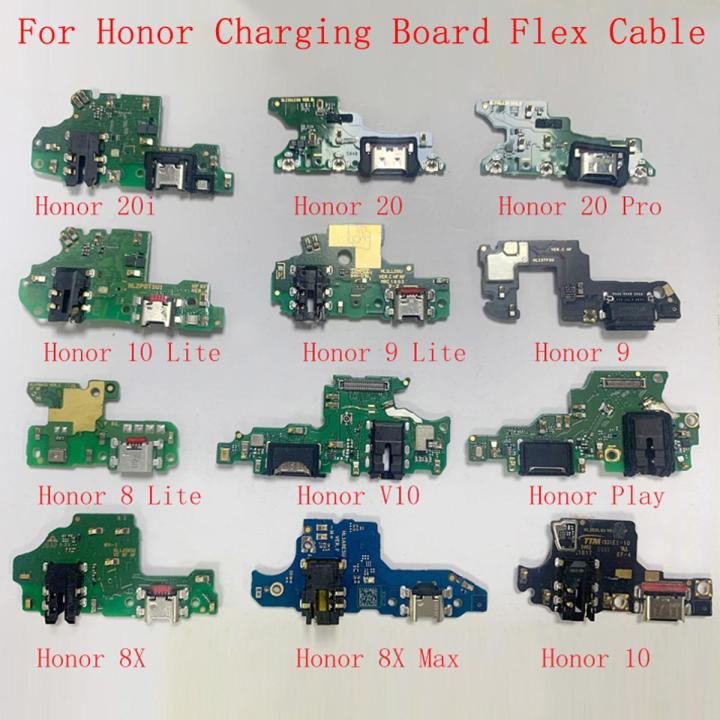 Original USB Charger Port Dock Board For Huawei Honor 20 20Pro 8 9 10 Lite V10 Play 8X Max 10 USB Charging Connector Flex