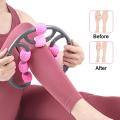 U Shape Massage Roller Arm Leg Neck Muscle Gym Yoga Fitness Sports 9 Wheels - Multi. 