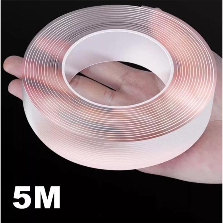 1Pcs Nano Tape 5 Meter Double Sided Heavy Duty Tape Ultimate Multipurpose Solution Washable Adhesive Strong Sticky Strips Gel Grip Tape