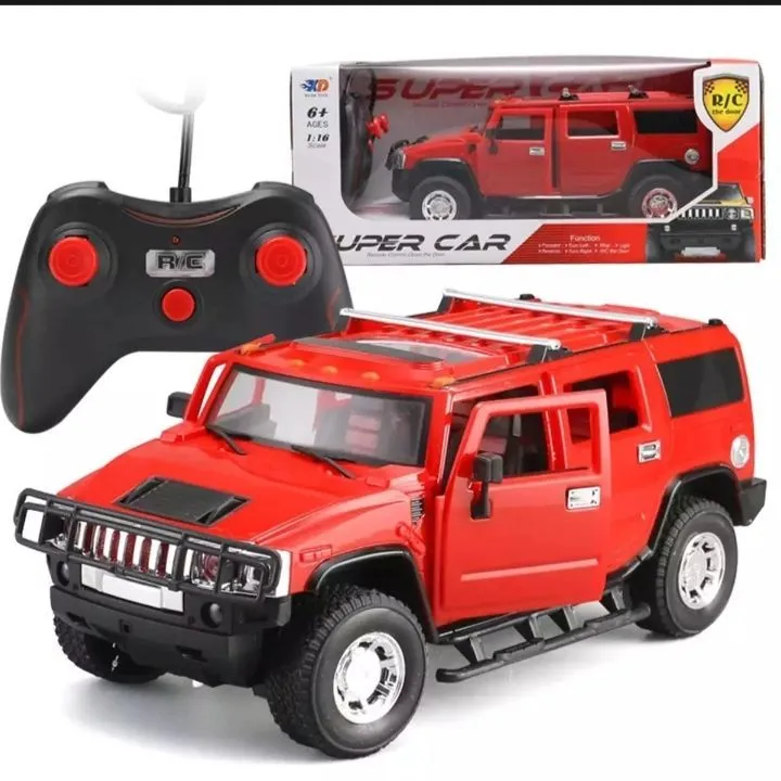 Remote Control Rechargable Hummer Car Land Cruiser Toy Door Open