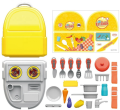 Kitchen Set for Kids Girls Boys - 25 Piece LittleChef Backpack Series Kitchen Cooking Toy Set with Accessories Pretend Play Toys for Childrens. 