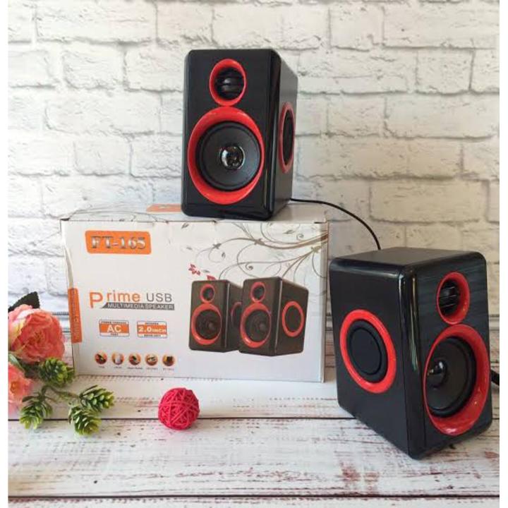 FT 165 Prime USB Speaker - Wired Speaker for Computer and Laptops - Small Speakers - Prime FT 165 USB Multimedia Bass Speakers Sub Woofer Speaker