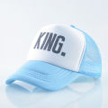 KING QUEEN Fashion Children Mesh Cap Baby English Letter Baseball Cap ...