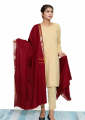 Guzel Zari Kashmiri Shawl - Maroon. 