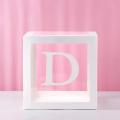 Transparent Alphabet Letters Box For Happy Birthday Wedding Decoration Table Marriage Proposal Love Wedding Decor Baby Shower. 