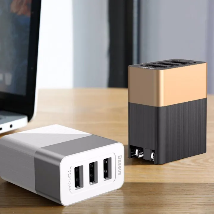 BASEUS%20TRAVELER%20SERIES%203.4A%20Total%20Output%20Universal%20Three%20U%20S%20B%20Ports%20Travel%20Charger%20Adapter%20for%2099%25%20DIGITAL%20DEVICES%20-%20SILVER%20-%20Image%202