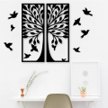 Wooden Olive Tree Wall Art Decoration 2 Pieces Black Quality Gift Ideas Modern Nature Home Office Living Room Bedroom Kitchen New Nordic Style Creative Stylish Adornment Beautiful Cute Painting Souvenir Luxury. 