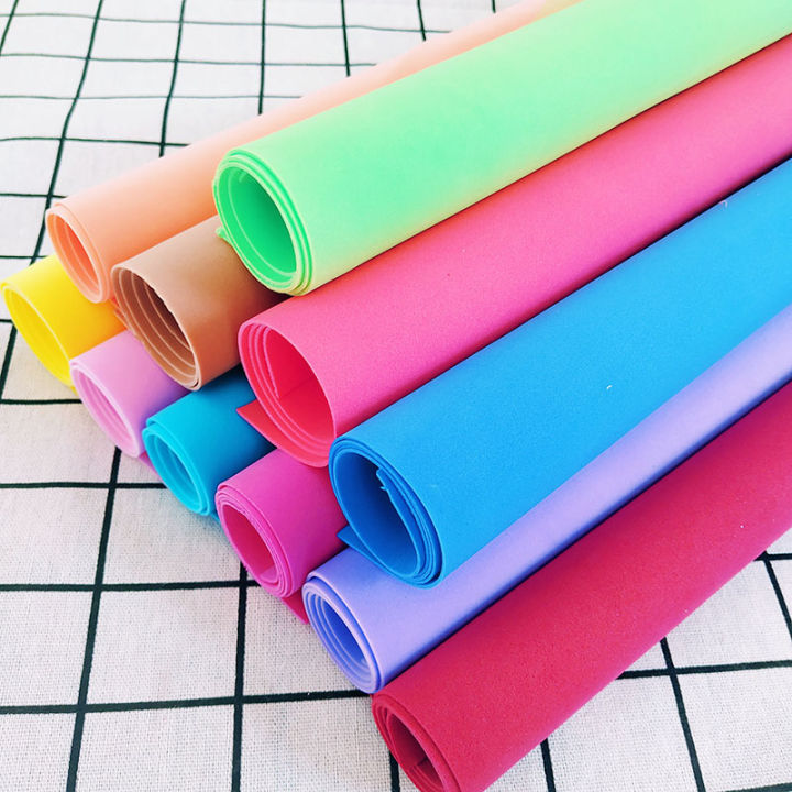 Emotion HENG 10pcs1mm Thick EVA Foam Paper DIY Handmade Sponge Scrapbooking Craft Flower Background Cutting Children Poster Paper Decoration