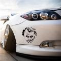 12in X 10in WHY SO SERIOUS JOKER Black Matte Car Sticker Waterproof Decal. 
