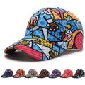 sun hat graffiti peaked cap men's and women's color baseball cap spring and summer sun protection hat. 