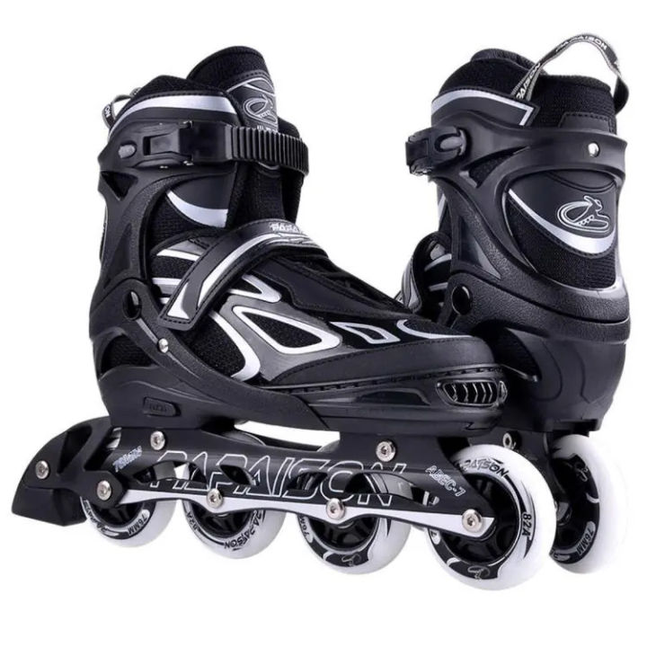 Inline Skates Roller Skating Shoes For Adults Adjustable Inline Skates,Outdoor Roller Blades with Full Light Up Illuminating Wheels for Kids Adults Women and Men