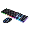 AOC KM100 Cool Backlit Keyboard and Mouse Combo Ergonomic Waterproof Keyboard Color Backlight for Computer PC Laptop  Extra 2% Off. 