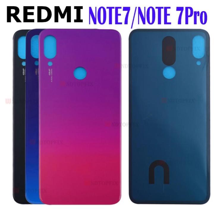 Redmi Note 7 / Note 7 Pro Back Glass Battery Cover Rear Door Housing Case , Back Battery Glass Cover Replacement