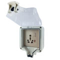 Waterproof Outdoor Socket Box 2 Hole Wall Electrical Housing Protection Cover Outdoor Power Supply Wall Power Socket Box - Transparent. 