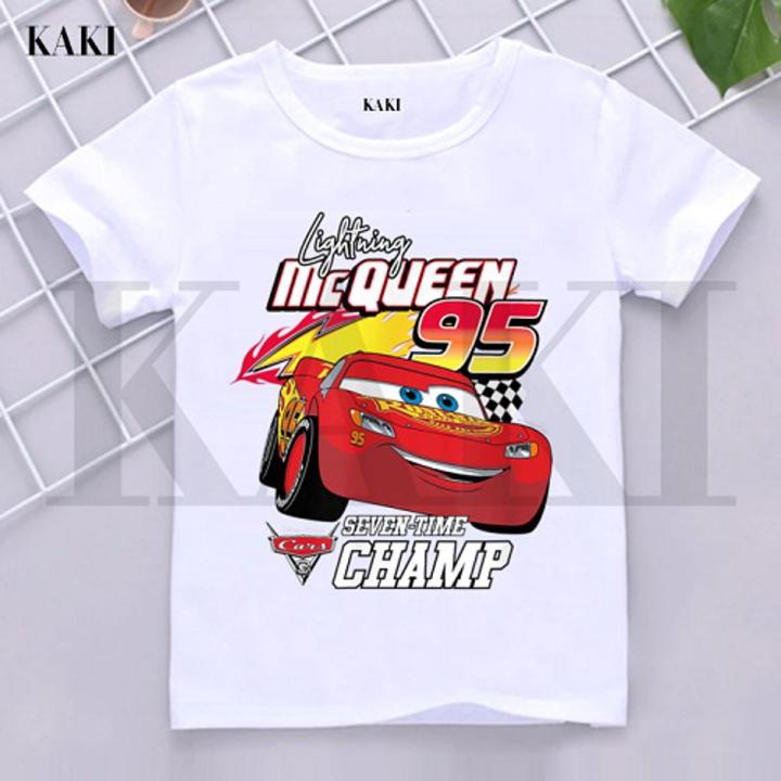 Lightning%20McQueen%20Cotton%20Printed%20T-Shirt%20for%20Kids%20Boys%20Girls%20-%20Image%202