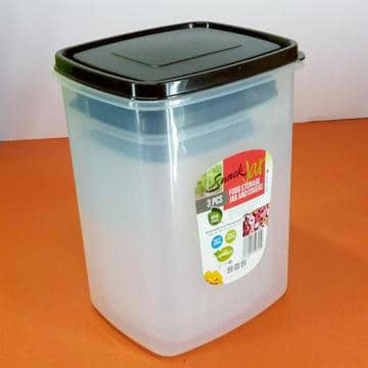 Plastic Snack Jar Set 3 Pcs