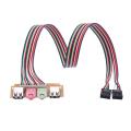 2 USB 2.0 Ports PC Computer Case Front Assembly I-O Panel USB Audio Port Mic Earphone Cable. 