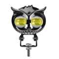 HJG Owl Spot Light For Bike Car Jeeps Motorcycle White Yellow + Flash Led Headlight 1 Pcx - 3 Functions. 