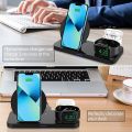 KKM Wireless Charger, 3 In 1 Wireless Charging Station, 10W Qi-Certified Charging Stand For ÎPhone 12/12 Pro/12 Pro Max/12 Mini/11 Pro Max/XS/8,  Watch, AirPods Pro(White QC 3.0 Adapter Included). 