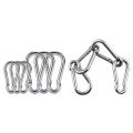 4Pcs M6 Spring Snap Hooks Heavy Duty Stainless Steel 304 Swing Set & 6Pcs Stainless Steel Spring Snap Hook Carabiner. 