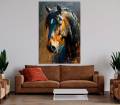 Horse Painting Print Wall Art Equestrian Large Wall Decor Animal Poster Wall Hanging for home office decor. 