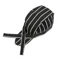 Professional Chef Hat Cooking Head Wrap Kitchen Catering Skull Cap Ribbon Turban. 