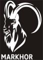 Markhor Sticker for Car Back Screen - Side View. 