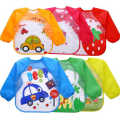 All-New Printed Baby Bibs Cute Waterproof Colourful Children Bib Full Sleeve Bibs Children Apron Long Sleeve Feeding Bibs. 