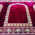 Velvet Prayer Mats, Prayer Rug & Prayer Carpet | Red Color Soft Masjid Carpet Saf Matt | Quilted Jai Namaz Dari Saff Chatai | Islamic Muslim Salah Mat | Muslim Pray Rug Namaz Sajadah Mat | Masjid Carpet Saaf. 