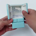 Plastic Miniature Fridge Refrigerator Simulation Mini Double Door Refrigerator Model Craft Furniture Doll House Accessories YUEYING. 