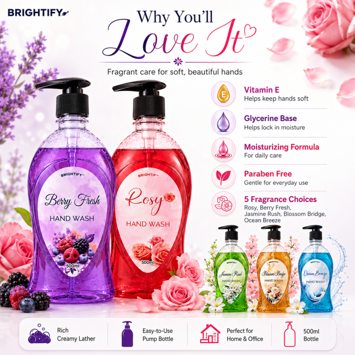 Brightify%20Hand%20Wash%20500ml%20%7C%20Rosy,%20Berry%20Fresh,%20Jasmine,%20Blossom%20&%20Ocean%20Breeze%20%7C%20Vitamin%20E%20Moisturizing%20Liquid%20Soap%20-%20Image%202