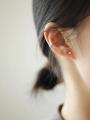 CUANFEN 925 Silver Needle Shiny Zircon Stud Earrings Women Style Cute Sweet Jewelry Accessories Simple Fashion Jewelry Accessories. 