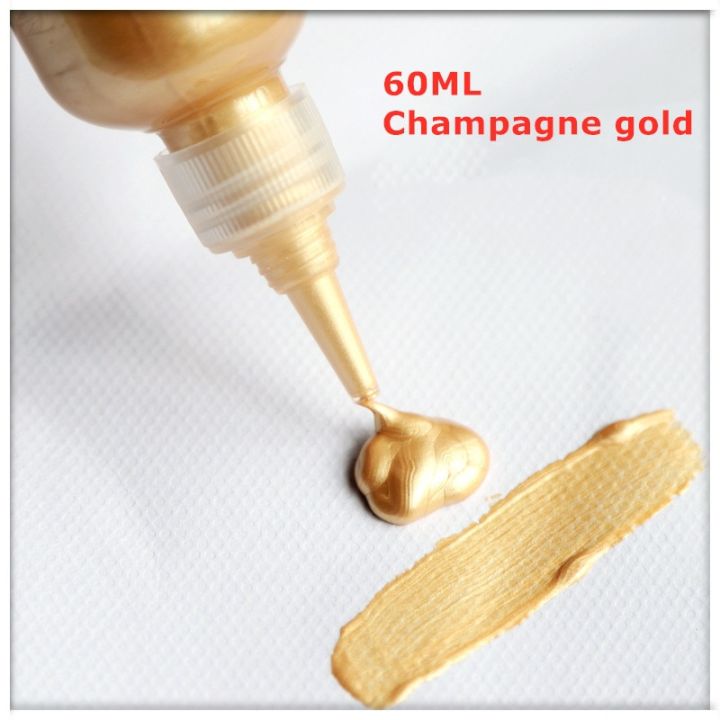 60ml Acrylic Paint Metallic Gold Silver Copper For Epoxy Resin Jewelry Making Plaster Doll Handmade DIY Colorant Pigment