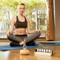 Organic Aromas Magnificent 2.0 Nebulizing Diffuser for Essential Oil/Aromatherapy  - Light Colored Wood Base and Glass Reservoir with Touch Sensor Light Switch (Light Brown Wood Base). 